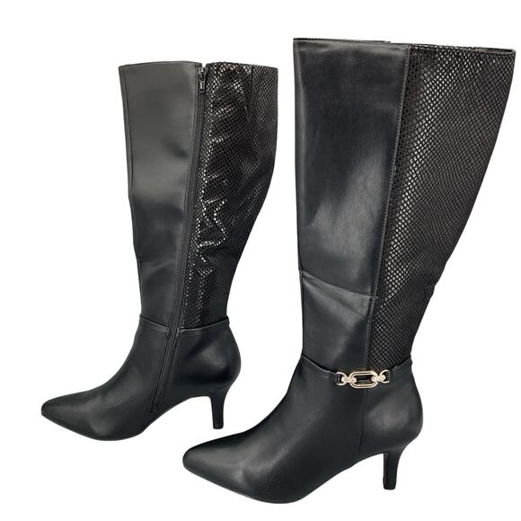 NEW Karen Scott Women’s Freyln Comfort Insole Knee High Boots Black Size 5.5M - Picture 2 of 10